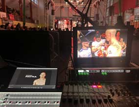 LED Screen bei einer Sportveranstaltung